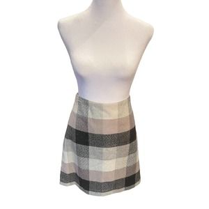 NWT Loft Plaid Shift Skirt Size 0 New With Tags Retail $69